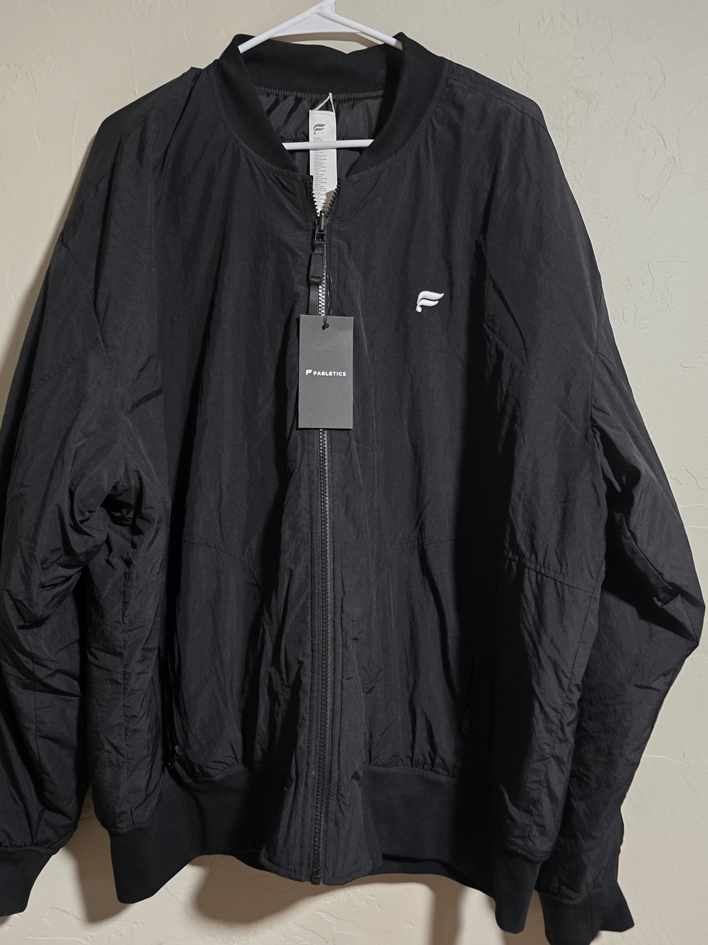 Fabletics Men’s Black Lightweight Bomber Jacket